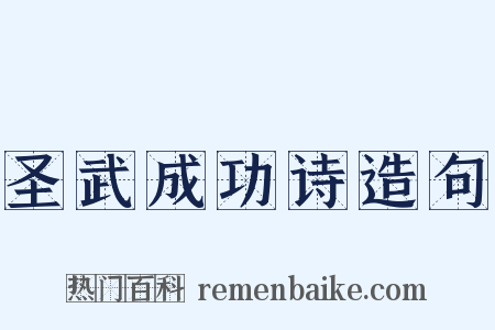 圣武成功诗造句是什么意思的图片